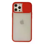 İphone 12 Pro Max Kılıf Palm Buzlu Kamera Sürgülü Silikon - Kırmızı-1