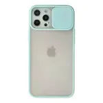 İphone 12 Pro Max Kılıf Palm Buzlu Kamera Sürgülü Silikon - Turkuaz-1