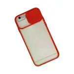 İphone 6 Kılıf Palm Buzlu Kamera Sürgülü Silikon - Kırmızı-2