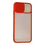 İphone 6 Kılıf Palm Buzlu Kamera Sürgülü Silikon - Kırmızı-3