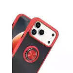 İphone 17 Pro Montreal Yüzüklü Silikon Kapak - Kırmızı-2