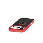 İphone 17 Pro Montreal Yüzüklü Silikon Kapak - Kırmızı-4