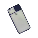 İphone 6 Plus Kılıf Palm Buzlu Kamera Sürgülü Silikon - Lacivert-2