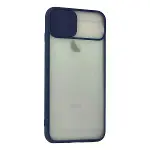 İphone 6 Plus Kılıf Palm Buzlu Kamera Sürgülü Silikon - Lacivert-3