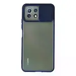 Xiaomi Mi 11 Lite Kılıf Palm Buzlu Kamera Sürgülü Silikon - Lacivert-1