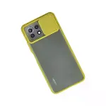 Xiaomi Mi 11 Lite Kılıf Palm Buzlu Kamera Sürgülü Silikon - Sarı-2