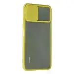 Xiaomi Mi 11 Lite Kılıf Palm Buzlu Kamera Sürgülü Silikon - Sarı-3