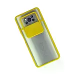 Xiaomi Pocophone X3 Kılıf Palm Buzlu Kamera Sürgülü Silikon - Sarı-2