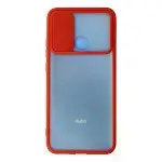 Xiaomi Redmi 9c Kılıf Palm Buzlu Kamera Sürgülü Silikon - Kırmızı-3