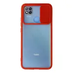 Xiaomi Redmi 9c Kılıf Palm Buzlu Kamera Sürgülü Silikon - Kırmızı-1