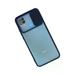 Xiaomi Redmi 9c Kılıf Palm Buzlu Kamera Sürgülü Silikon - Lacivert-2