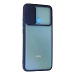 Xiaomi Redmi 9c Kılıf Palm Buzlu Kamera Sürgülü Silikon - Lacivert-3