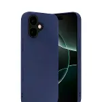 İphone 17 Nano İçi Kadife Silikon - Lacivert-3