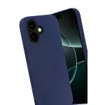 İphone 17 Nano İçi Kadife Silikon - Lacivert-4