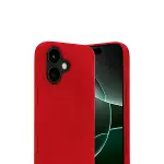 İphone 17 Nano İçi Kadife Silikon - Kırmızı-2