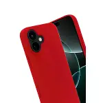 İphone 17 Nano İçi Kadife Silikon - Kırmızı-3