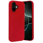 İphone 17 Nano İçi Kadife Silikon - Kırmızı-1