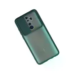 Xiaomi Redmi Note 8 Pro Kılıf Palm Buzlu Kamera Sürgülü Silikon - Yeşil-2