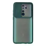 Xiaomi Redmi Note 8 Pro Kılıf Palm Buzlu Kamera Sürgülü Silikon - Yeşil-1
