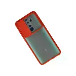 Xiaomi Redmi Note 8 Pro Kılıf Palm Buzlu Kamera Sürgülü Silikon - Kırmızı-2
