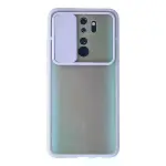 Xiaomi Redmi Note 8 Pro Kılıf Palm Buzlu Kamera Sürgülü Silikon - Lila-1