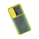 Xiaomi Redmi Note 8 Pro Kılıf Palm Buzlu Kamera Sürgülü Silikon - Sarı-2