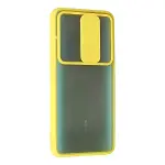 Xiaomi Redmi Note 8 Pro Kılıf Palm Buzlu Kamera Sürgülü Silikon - Sarı-3