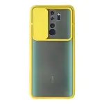Xiaomi Redmi Note 8 Pro Kılıf Palm Buzlu Kamera Sürgülü Silikon - Sarı-1