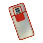 Xiaomi Redmi Note 9 Pro Kılıf Palm Buzlu Kamera Sürgülü Silikon - Kırmızı-2