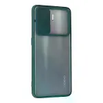 Oppo Reno 5 Lite Kılıf Palm Buzlu Kamera Sürgülü Silikon - Yeşil-3