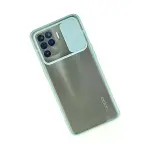 Oppo Reno 5 Lite Kılıf Palm Buzlu Kamera Sürgülü Silikon - Turkuaz-2