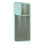 Oppo Reno 5 Lite Kılıf Palm Buzlu Kamera Sürgülü Silikon - Turkuaz-3