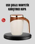 USB Şarjlı Manyetik Karıştırıcı Kupa Otomatik Karıştırma Paslanmaz Çelik-1