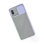 Samsung Galaxy A02 Kılıf Palm Buzlu Kamera Sürgülü Silikon - Lila-2