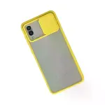 Samsung Galaxy A02 Kılıf Palm Buzlu Kamera Sürgülü Silikon - Sarı-2