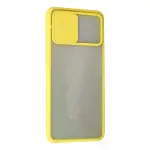 Samsung Galaxy A02 Kılıf Palm Buzlu Kamera Sürgülü Silikon - Sarı-3