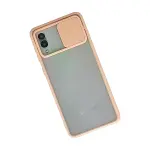 Samsung Galaxy A02 Kılıf Palm Buzlu Kamera Sürgülü Silikon - Pembe-2