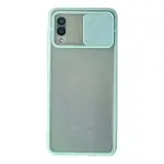 Samsung Galaxy A02 Kılıf Palm Buzlu Kamera Sürgülü Silikon - Turkuaz-1