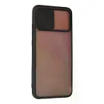 Samsung Galaxy A02s Kılıf Palm Buzlu Kamera Sürgülü Silikon - Siyah-3
