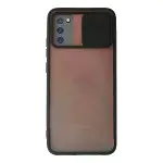 Samsung Galaxy A02s Kılıf Palm Buzlu Kamera Sürgülü Silikon - Siyah-1