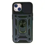 İphone 15 Kılıf Pars Lens Yüzüklü Silikon - Lacivert-1