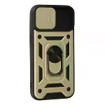 İphone 15 Kılıf Pars Lens Yüzüklü Silikon - Gold-2