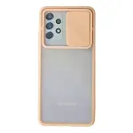Samsung Galaxy A52 Kılıf Palm Buzlu Kamera Sürgülü Silikon - Pembe-1