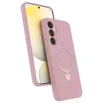 Samsung Galaxy A35 5g Regal Magsafe Standlı Kapak - Açık Pembe-1