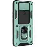 Xiaomi Redmi Note 9 4g Kılıf Pars Lens Yüzüklü Silikon - Yeşil-2