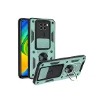 Xiaomi Redmi Note 9 4g Kılıf Pars Lens Yüzüklü Silikon - Yeşil-1