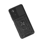 Xiaomi Poco X4 Pro 5g Kılıf Pars Lens Yüzüklü Silikon - Siyah-3