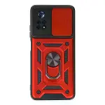 Xiaomi Poco X4 Pro 5g Kılıf Pars Lens Yüzüklü Silikon - Kırmızı-1