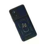 Xiaomi Poco X4 Pro 5g Kılıf Pars Lens Yüzüklü Silikon - Lacivert-3