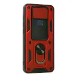 Xiaomi Redmi Note 9 Kılıf Pars Lens Yüzüklü Silikon - Kırmızı-3